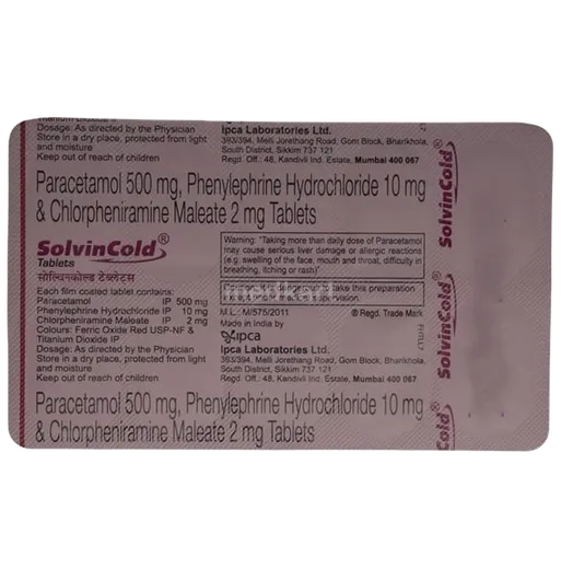 solvin cold tablet 10's